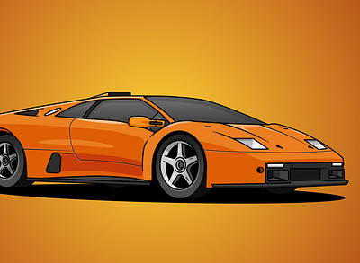 Lamborghini Car Illustration graphic design illustration vector