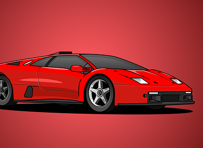 Lamborghini Illustration graphic design illustration