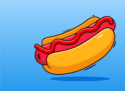 Hot Dog Illustration. graphic design illustration vector