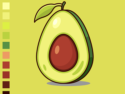 Avocado Illustration graphic design illustration vector