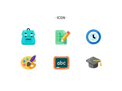 From learning Icons art bag clock college drawing education icon palette painting school