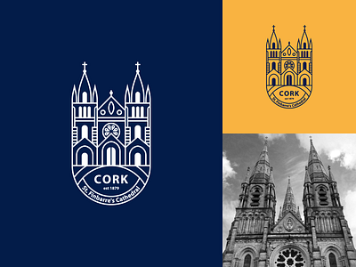 Saint Fin Barre's Cathedral | Emblem Logo branding castle design emblem graphic design logo temple vector