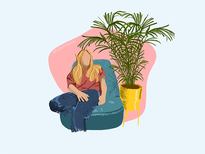 Chair & study - Illustration