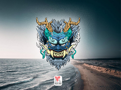 Blue Sea Dragon King animation design graphic design il illustration vector