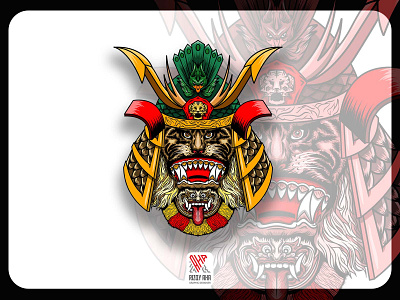 Singo Barong/Reyog X Samurai Suit animation design graphic design illustration vector