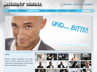 MURAT TOPAL berlin comedian comedy design homepage layout webdesign website