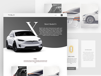 Tesla Model X - Landingpage