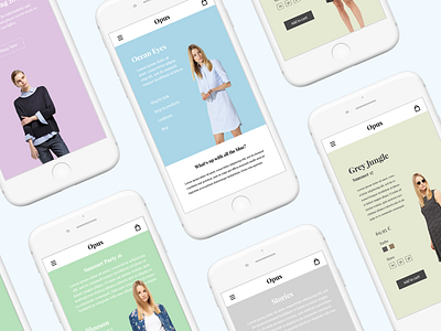 Opus Fashion App - Colorful app clean clothing colors fashion iphone minimalistic mobile simple ui ux white