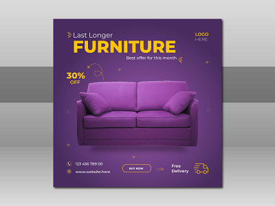 Social media post design for furniture ai branding clean color design editable eps graphic design illustration logo ui vector