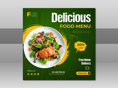 Social media post design for food