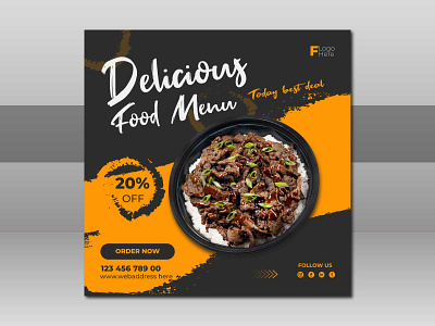 Social media post design for food