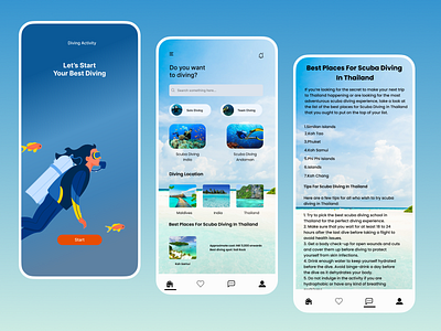 Scuba Diving App UI