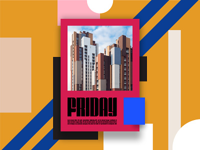 FRIDAY aligned boxes colour and lines colourfull design designdigest friday grid inspiration liverpooldesigner pink poster red red and blue tga
