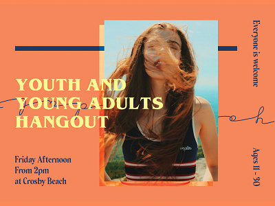 Youth & Young Adults Hangout colour palette design dessin liverpool designer orange design serif design solid background yellow design young adults youth