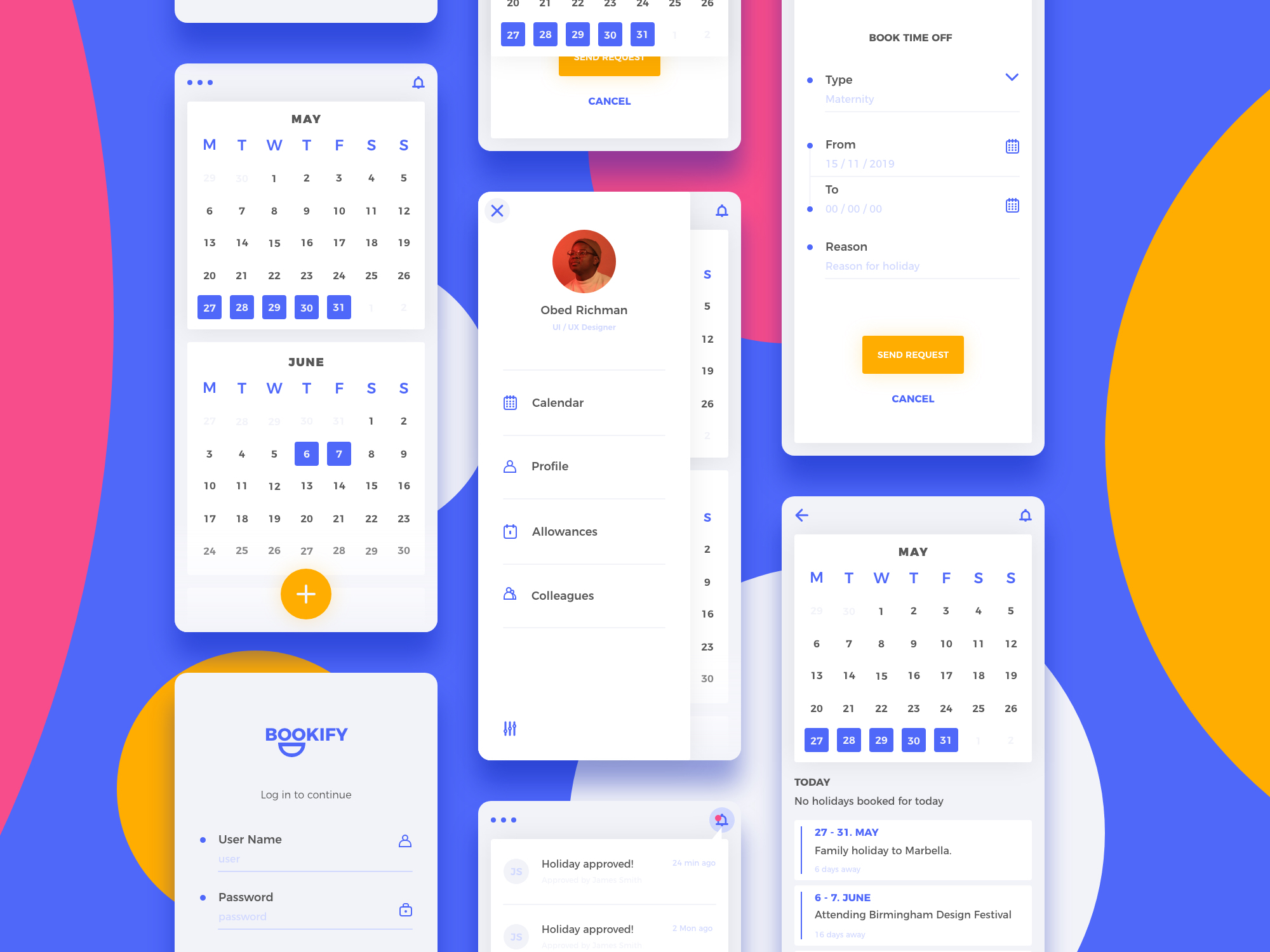 Bookify — Time Booking App by Obed on Dribbble