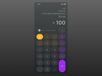 Calculator calculator dailyui dark darktheme dribbble figma standardcalculator ui