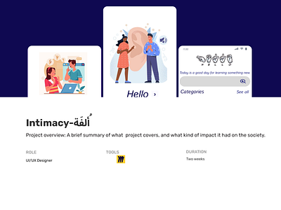 Intimacy case study design typography ui ux