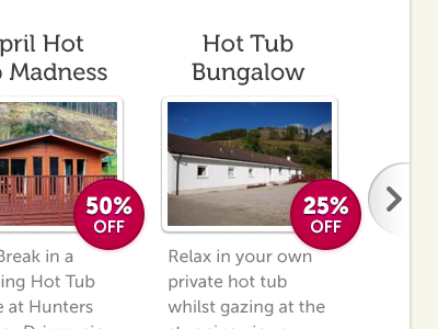 Hot Tub Bungalow holiday landing page offers special