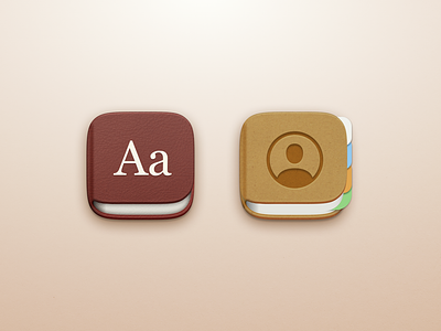 Dictionary + Contacts apple contacts dictionary icon icons ios macos