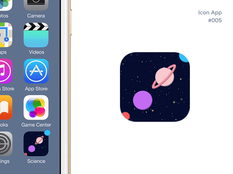 Daily UI #005 app daily icon planets space ui