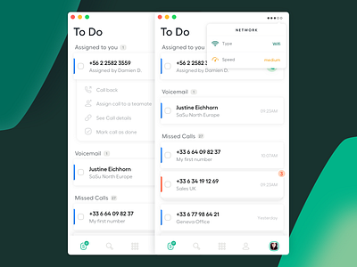 Phone system for modern business ☎️ app application call colors design electron phone phone app product product design theme to do todo ui ux white