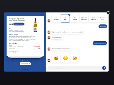 Wine Advisor Chatbot advisor advisory bot chat chatbot chatting message modal modal design popup product product design shopping ui ux visual wine