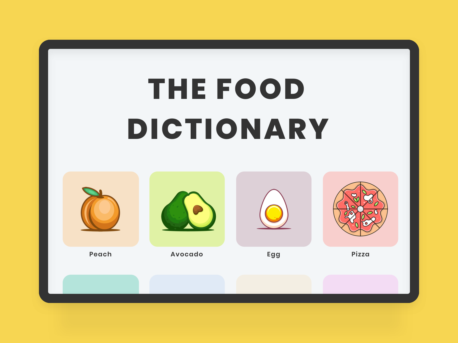 The food dictionary by Manou on Dribbble