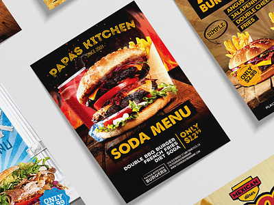 Amazing food flyer templates design event flyer food instagram print psd