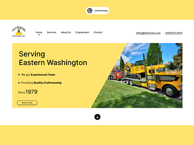 Excavation Company Website - Hero Section design hero section interface landing page minimalistic simple ui ui design web web design webdesign website