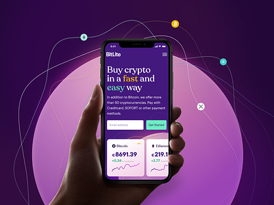 Crypto trading platform mobile UI design