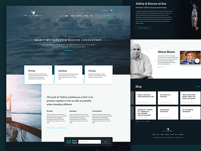 Maritime Safety & Rescue Consultant blue web website website design