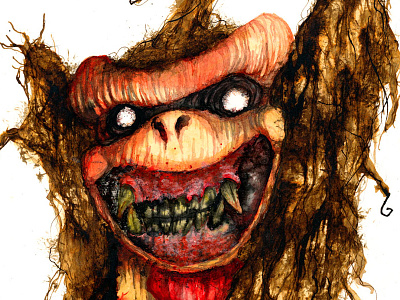 Donkey Kong gaming nintendo painting watercolor