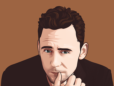 Tom Hiddleston Vexel Portrait cartoon illustration photoshop vector vexel