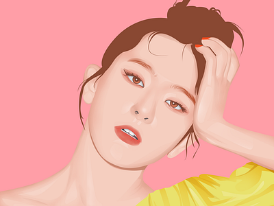 Seulgi cartoon illustration photoshop vector vexel