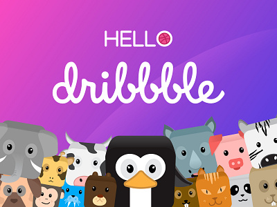 Hello Dribbble ! animal icon design icon pack illustration vector