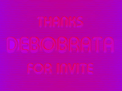 Thanks For invite design dribbble invite vector