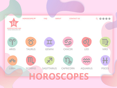 Horoscope website UI design desktop homepage design horoscope uiux user interface website website builder website design website interface websites