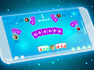 Poker Game Ui design game illustraion poker ui ux vector