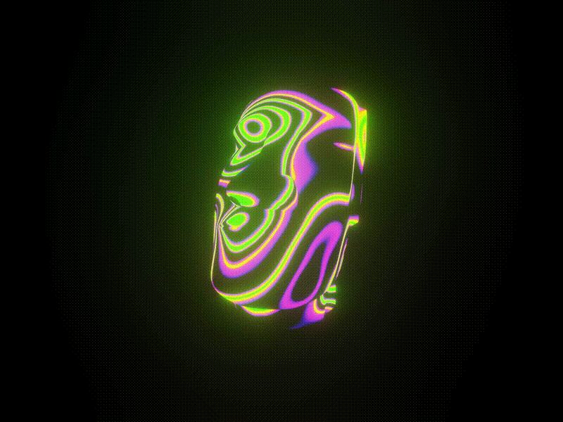 Easter Island Head 3d 3d art abstract abstract design animation blend blender blender3d color design easter game glow head island neon ui ux