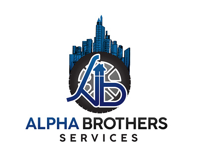 Alpha Brothers Services Logo Design 3d animation branding graphic design logo