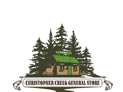 Christopher Creek General Store Logo Design 2d 3d animation graphic design illustration logo mascot minimalist