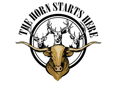 The Horn Starts Here Logo Design 2d 3d animation graphic design illustration logo mascot minimalist