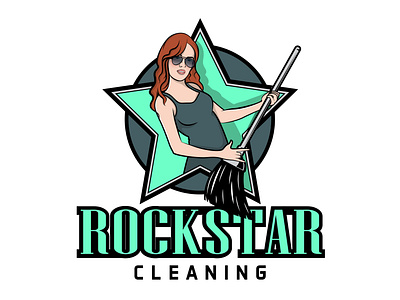 Rockstar Cleaning Logo Design