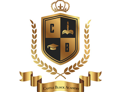 Castle Block Academy Monogram 2d 3d animation graphic design illustration logo mascot minimalist monogram motiongraphics