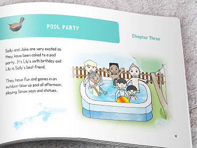 Sally and Jake - Water Safety Book - Inside Sneak Peek childrens book illustration sneak peek water safety