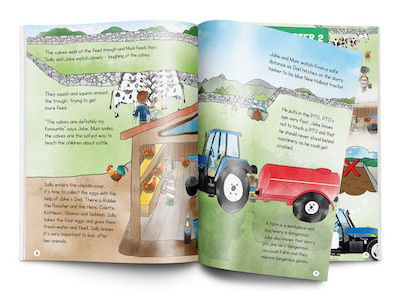 Farm Safety Book Inside book design education farm illustration safety