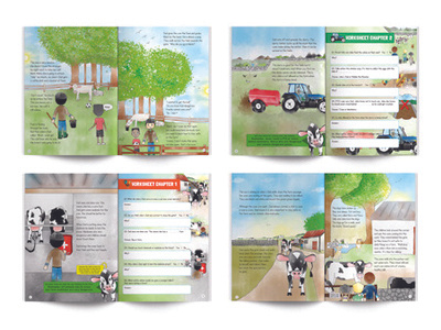 Farm Safety Book Inside Multiple book design education farm illustration safety