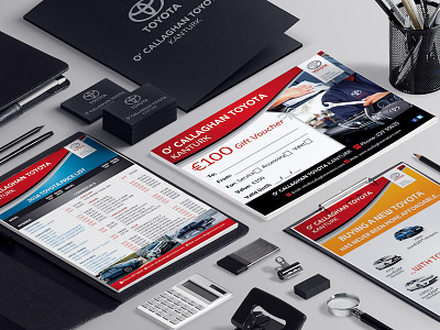O'Callaghan Toyota - Stationery business card flyer poster stationery voucher