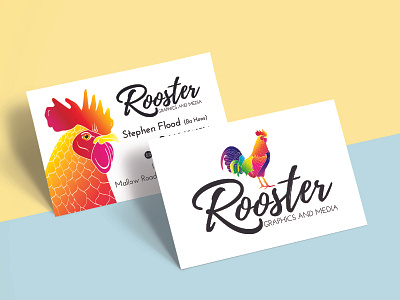 Rooster logo and business card design branding business card hand drawn illustration logo logo design rooster