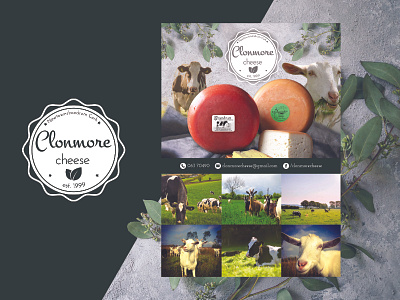 Clonmore Cheese Poster Design cheese design farm logo poster product